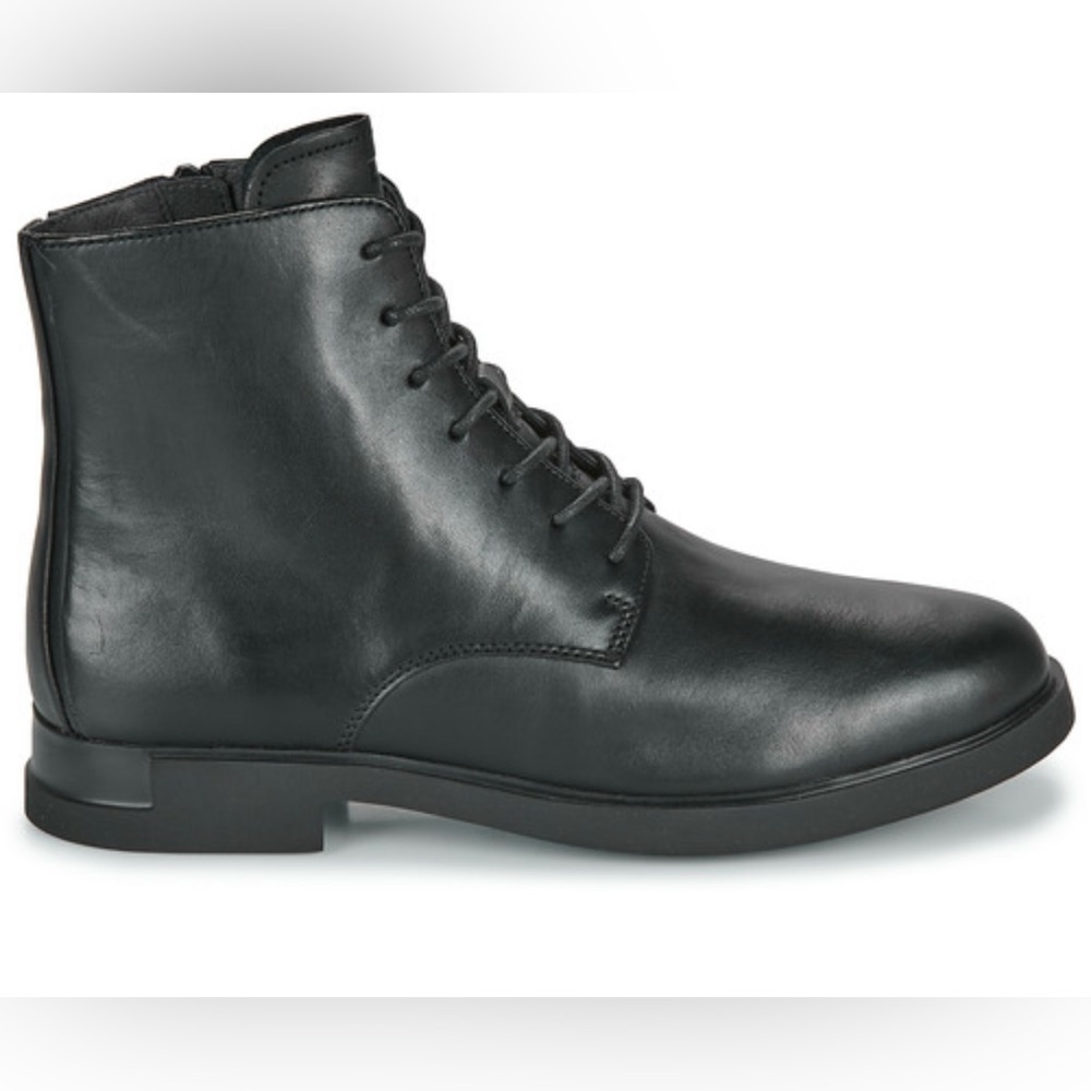 Camper Classic Black Leather Booties